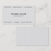 Carte De Visite Cool clair élégant moderne blanc professionnel mod (Devant / Derrière)