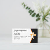 Carte De Visite Cool Construction Handyman Home Réparations (Debout devant)