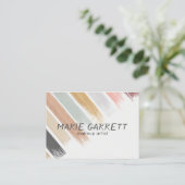 Carte De Visite Cool d'aquarelle moderne et neutre (Debout devant)