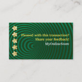 Carte De Visite Cool Dark Green Commentaires Rappel Boost Commenta (Devant)