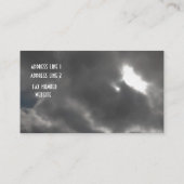 Carte De Visite Cool Dark Stormy Sky Imprimer Conseiller en santé (Dos)