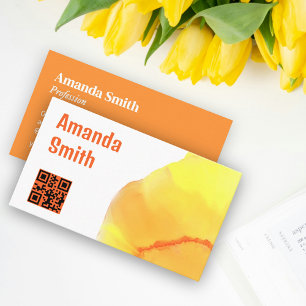 Carte De Visite Cool de code QR tendance couleurs lumineuses abstr