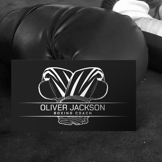 Carte De Visite Cool de l'entraîneur de boxe minimal
