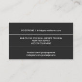 Carte De Visite Cool de l'entraîneur de boxe minimal (Dos)