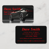 Carte De Visite Cool de réparation automobile noir et rouge voitur (Devant / Derrière)