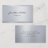 Carte De Visite Cool de script manuscrit élégant (Devant / Derrière)