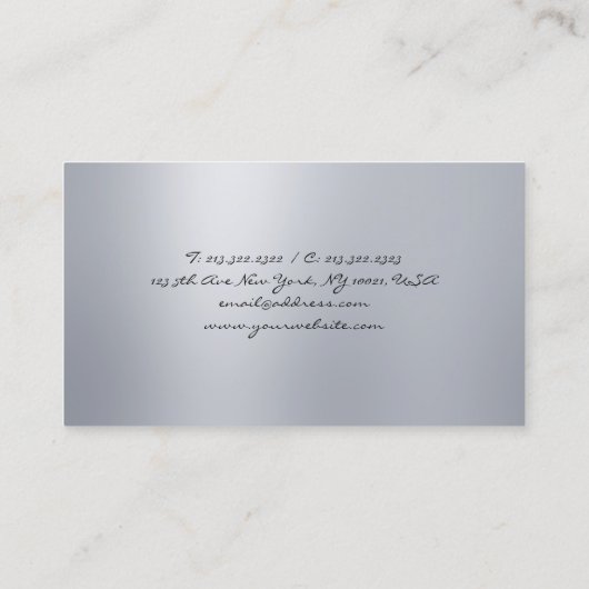 Carte De Visite Cool de script manuscrit élégant (Dos)