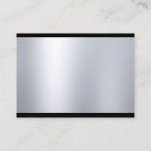 Carte De Visite Cool de script moderne créatif Silver Plain tendan (Dos)