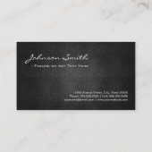 Carte De Visite Cool DJ de la soirée Simplicité en métal noir (Dos)