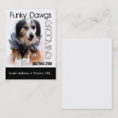 Carte De Visite Cool Dog Grooming Aussie en Sweat - shirt à capuch (Devant / Derrière)