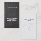 Carte De Visite Cool Dragonfly Rustic Nature Chalkboard (Devant / Derrière)