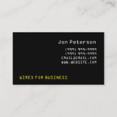 Carte De Visite Cool Électricien Construction électrique (Dos)