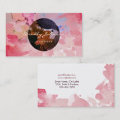 Carte De Visite Cool élégant d'abrégé sur moderne aquarelle (Devant / Derrière)