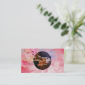 Carte De Visite Cool élégant d'abrégé sur moderne aquarelle (Debout devant)