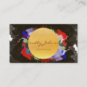 Carte De Visite Cool élégant d'abrégé sur moderne aquarelle