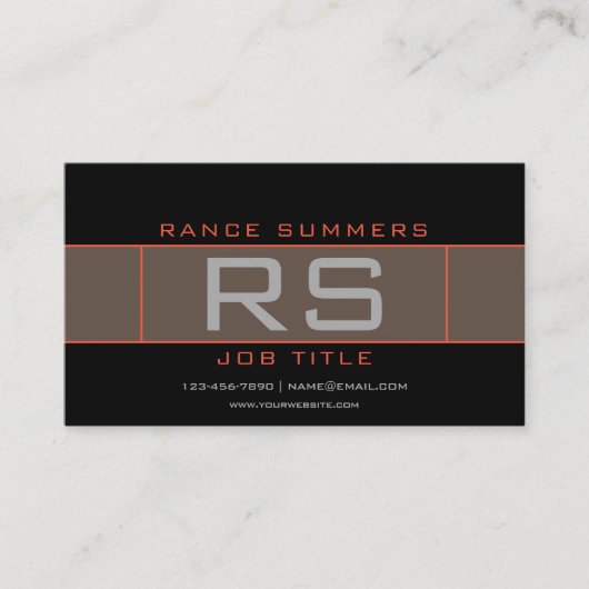 Carte De Visite Cool élégant géométrique (Devant)