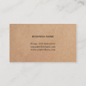 Carte De Visite Cool Elegant Kraft Papier Pink Consultant (Dos)