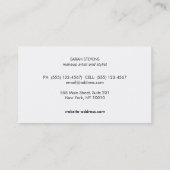 Carte De Visite Cool élégant Noir et or rayé moderne (Dos)