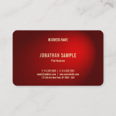 Carte De Visite Cool Elégant Noir Rouge Damas Luxe Arrondi Elite (Dos)