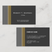 Carte De Visite cool, élégant profil professionnel noir/gris (Devant / Derrière)