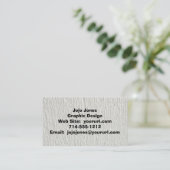 Carte De Visite Cool Faux Blanc Bois Noir (Debout devant)