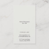 Carte De Visite Cool Faux Gold Foil et blanc 4 rayures Moderne (Dos)