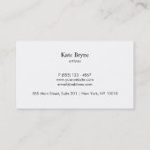 Carte De Visite Cool Faux Rose Gold Foil rayé bois moderne (Dos)