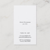 Carte De Visite Cool Faux Silver Foil et Black Stried Moderne (Dos)