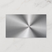 Carte De Visite Cool Faux Steel Stock Broker Metallic (Dos)