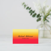 Carte De Visite Cool flamme rouge orange jaune Masculine coloré (Debout devant)