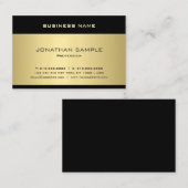 Carte De Visite Cool Gold Look Modèle élégant moderne tendance (Devant / Derrière)