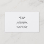 Carte De Visite Cool Gold Sphere Minimal Noir (Dos)