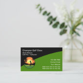 Carte De Visite Cool Golf Instructor Class Business Cards (Debout devant)