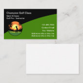 Carte De Visite Cool Golf Instructor Class Business Cards (Devant / Derrière)