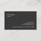 Carte De Visite Cool Gras moderne Noir et Rose Or rayé 2 (Dos)