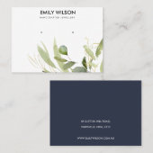 CARTE DE VISITE COOL GREEN GOLD FOLIAGE GROVE EARRING AFFICHER BUS (Devant / Derrière)