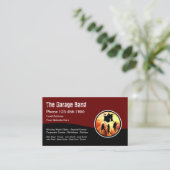 Carte De Visite Cool Grunge Rock Et Roll Garage Band (Debout devant)