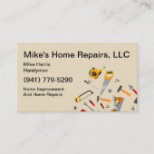 Carte De Visite Cool Handyman Services Outils Conception (Devant)