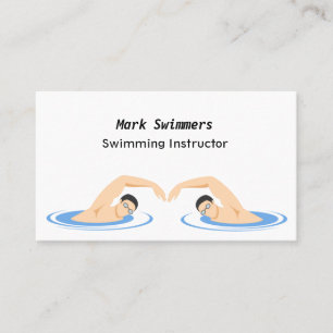Carte De Visite Cool instructeur de natation