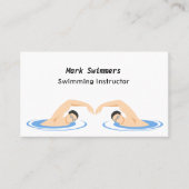 Carte De Visite Cool instructeur de natation (Devant)