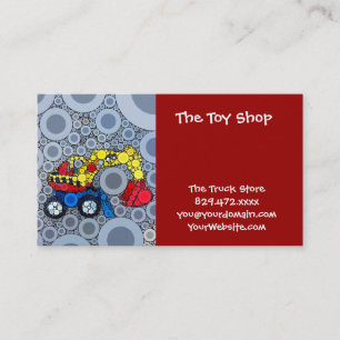 Carte De Visite Cool Kids Construction Truck Excavator Digger