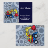 Carte De Visite Cool Kids Construction Truck Excavator Digger (Devant / Derrière)