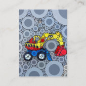 Carte De Visite Cool Kids Construction Truck Excavator Digger (Dos)