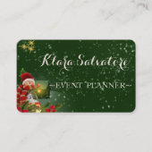 Carte De Visite Cool magnifique Noël vert étoile ciel (Devant)