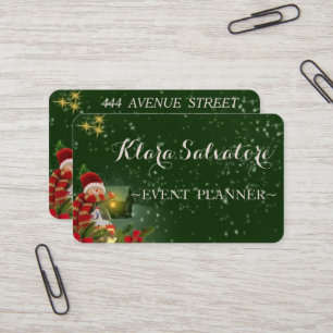 Carte De Visite Cool magnifique Noël vert étoile ciel