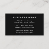 Carte De Visite Cool Masculine Revêtement métallique Fabricant méc (Dos)