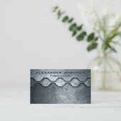 Carte De Visite Cool Masculine Revêtement métallique Fabricant méc (Debout devant)