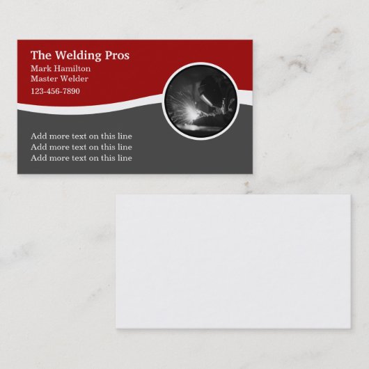 Carte De Visite Cool Master Welding Construction (Devant / Derrière)