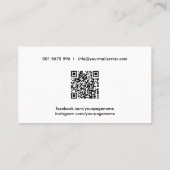 Carte De Visite Cool minime formateur de fitness monogramme (Dos)