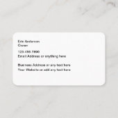 Carte De Visite Cool Modern Car Automotive Détail (Dos)